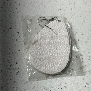 Elegant White Teardrop Earrings